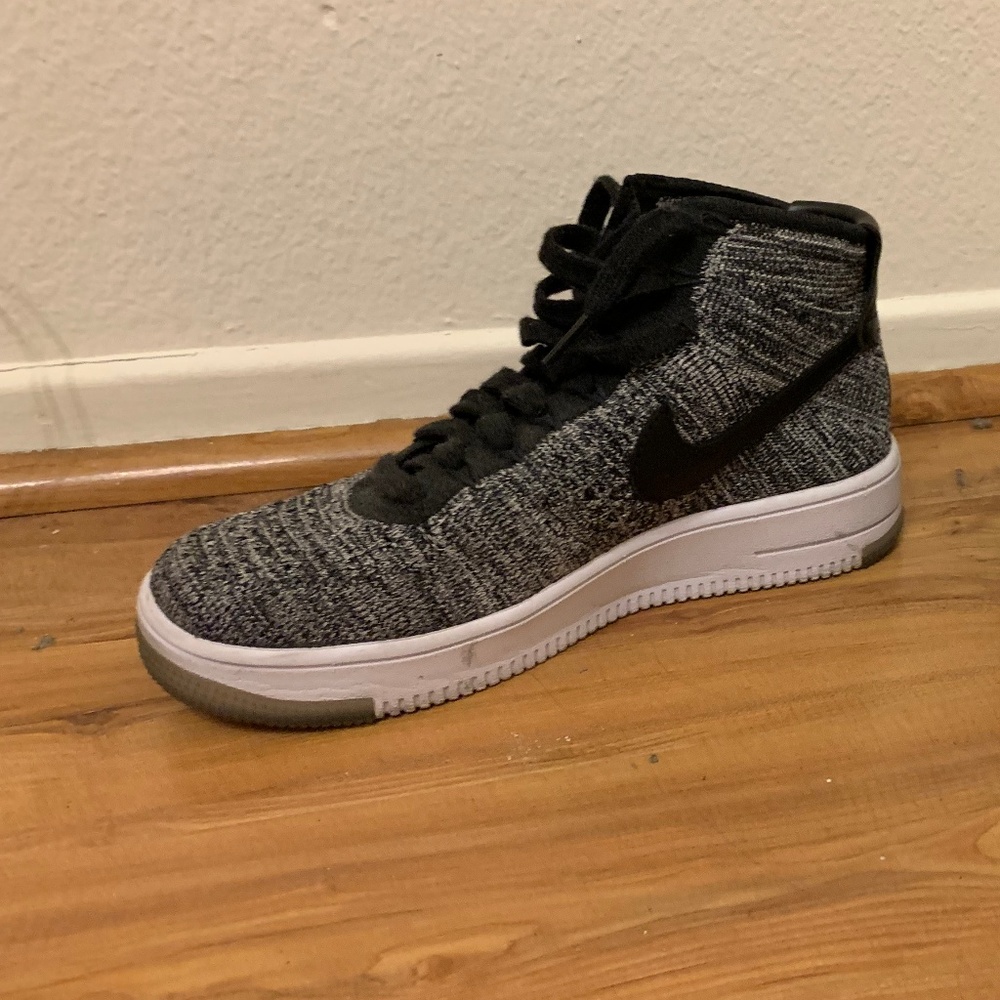 Nike black and white high tops